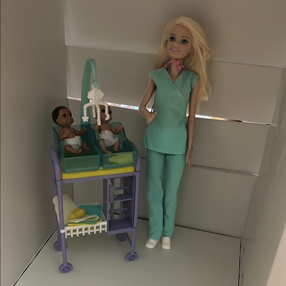 Doctor Barbie with Babies and Nursery Set